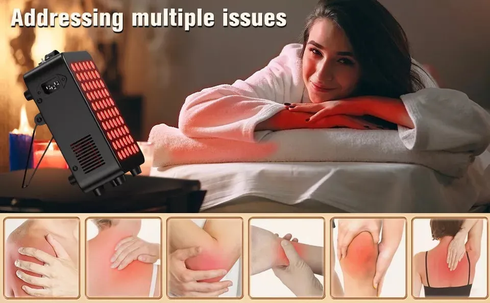 Red Light Therapy for Body Light Therapy Panel 60 Dual Chip LED Device for Body Face Improve Sleep Skin Health Includes Hanging Kit & Handle
