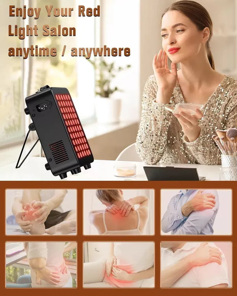 Red Light Therapy for Body Light Therapy Panel 60 Dual Chip LED Device for Body Face Improve Sleep Skin Health Includes Hanging Kit & Handle