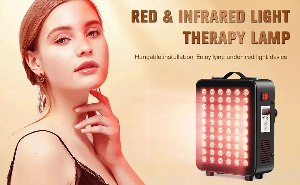 Red Light Therapy for Body Light Therapy Panel 60 Dual Chip LED Device for Body Face Improve Sleep Skin Health Includes Hanging Kit & Handle