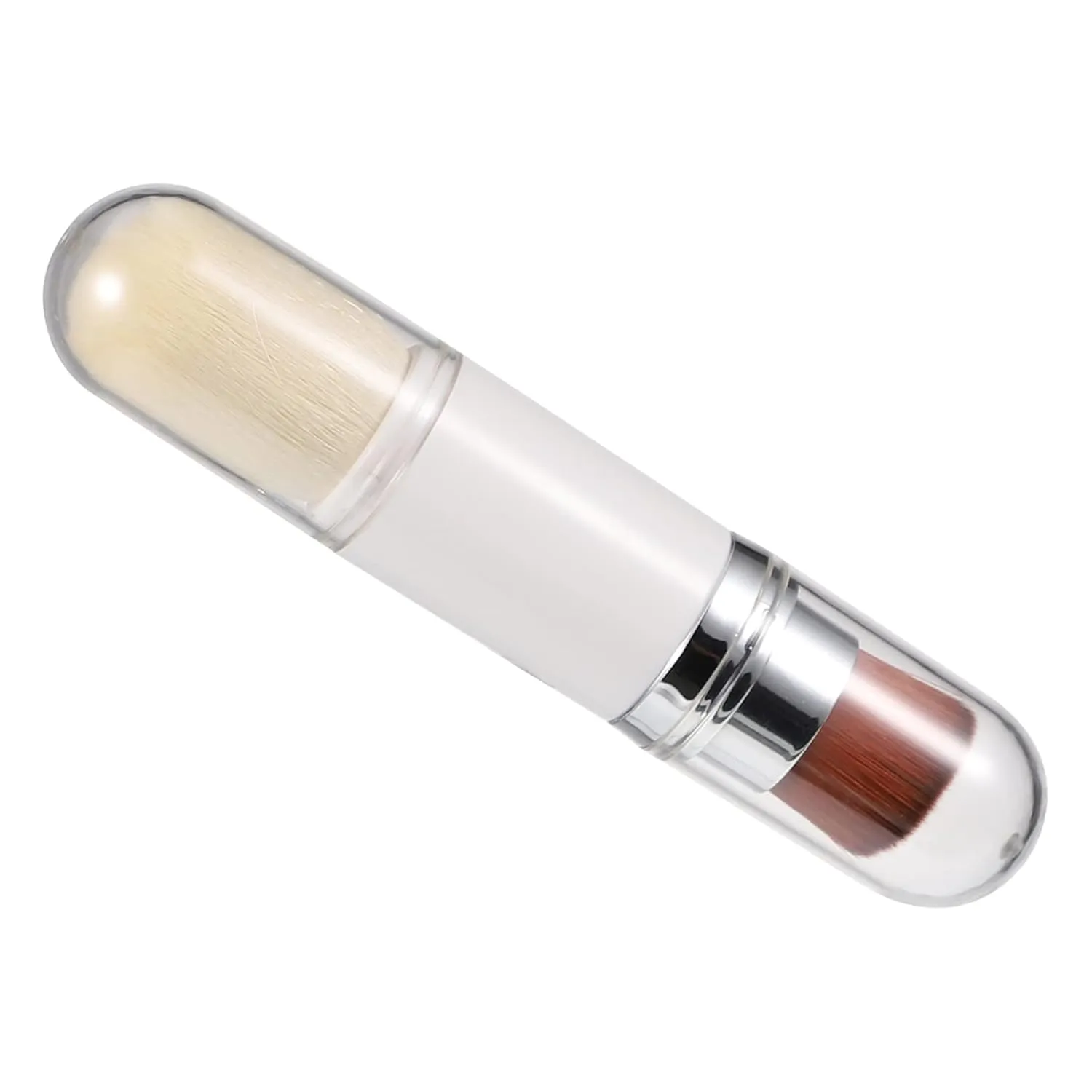 Retractable Double-head Brush Telescopic Concealer Blender Loose Powder Brush for Teenagers