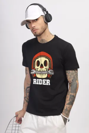 RIDER GRAPHIC BLACK T-SHIRT