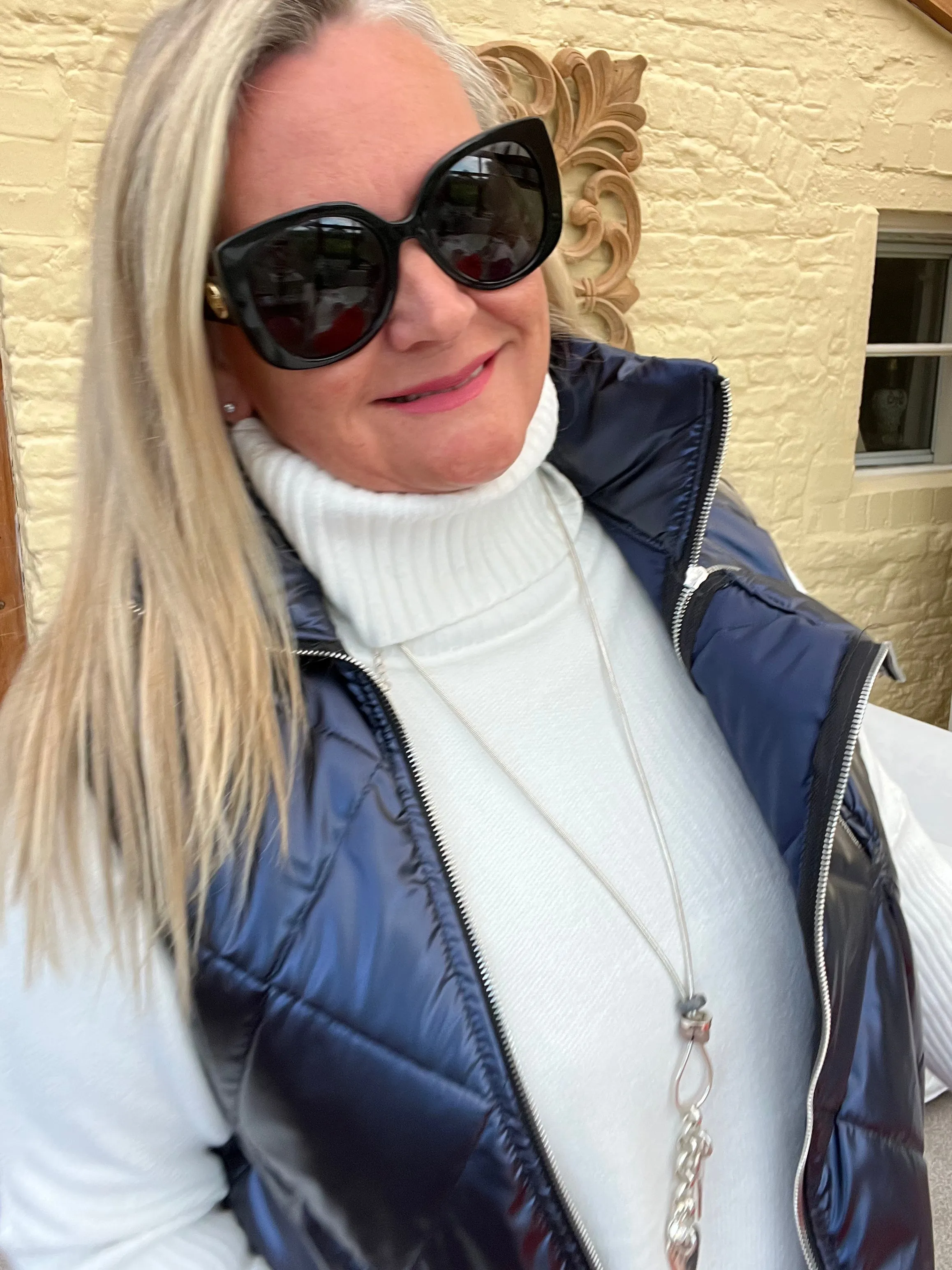 Rolled Neck Relaxed Style Jumper In Winter Cream