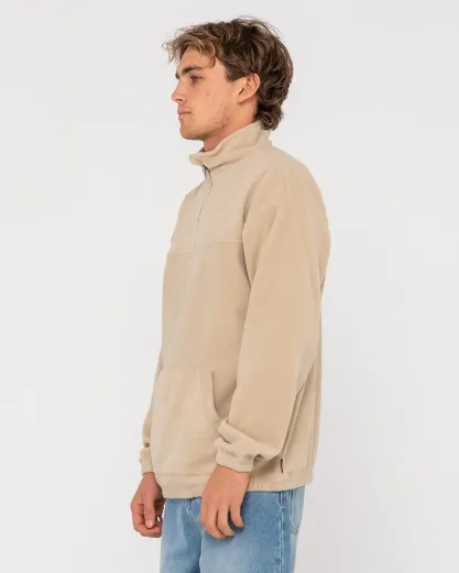 Rusty Middle Section Crew Polar Fleece - Light Khaki