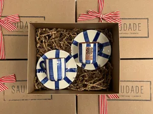 Saudade Gift Set of 2 Casa Cubista Striped Espresso