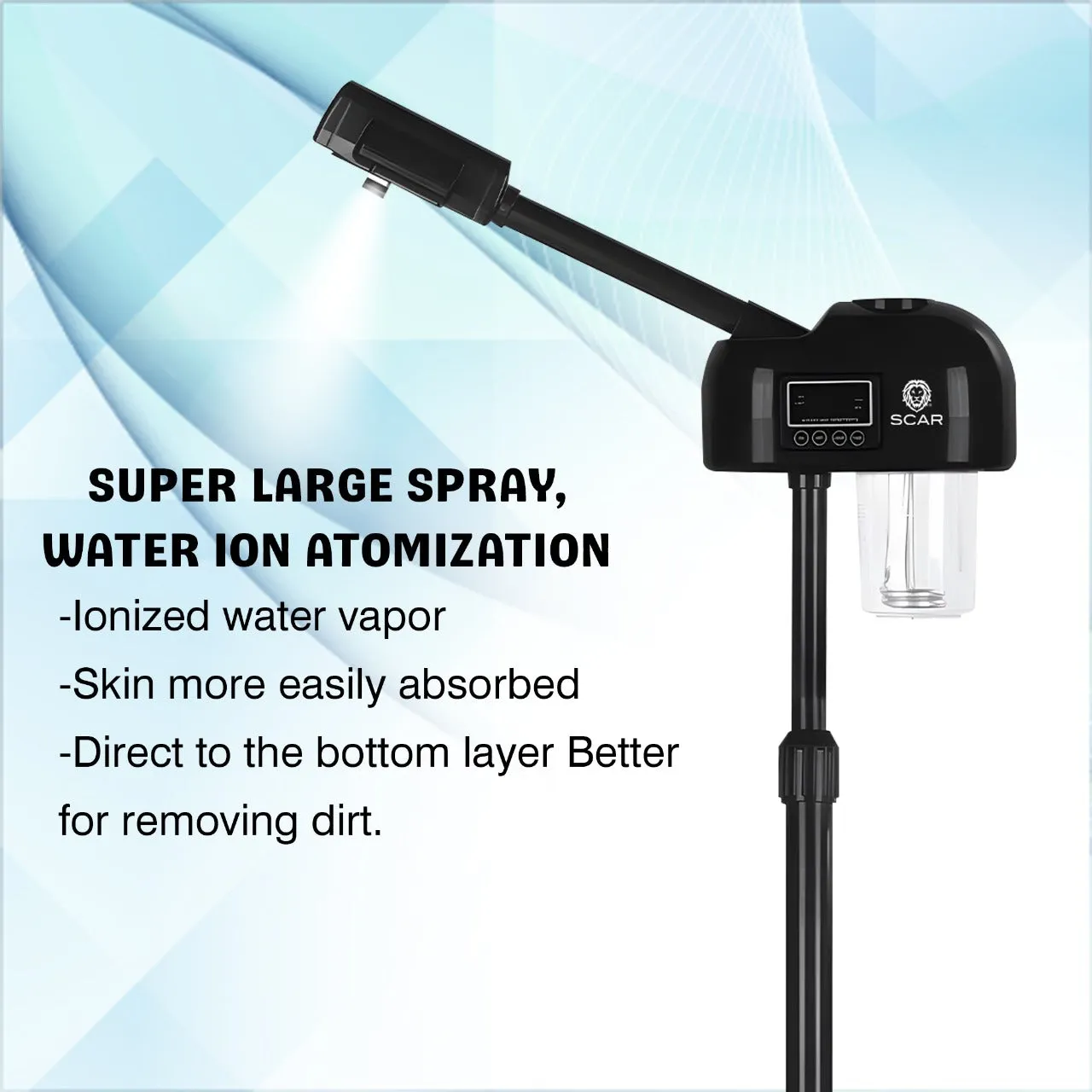 Scar Digital Face Steamer Black