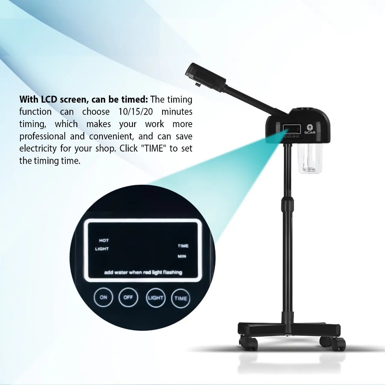 Scar Digital Face Steamer Black