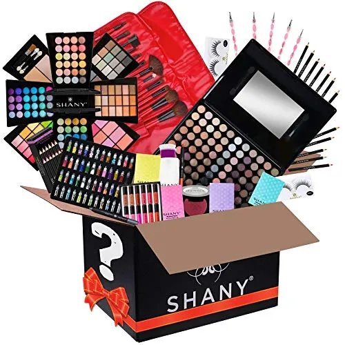 SHANY Gift Surprise - AMAZON EXCLUSIVE - All in One Makeup Bundle - Includes Pro Makeup Brush Set, Eyeshadow Palette,Makeup Set or Lipgloss Set and etc. - COLORS & SELECTION VARY