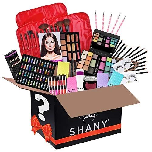 SHANY Gift Surprise - AMAZON EXCLUSIVE - All in One Makeup Bundle - Includes Pro Makeup Brush Set, Eyeshadow Palette,Makeup Set or Lipgloss Set and etc. - COLORS & SELECTION VARY