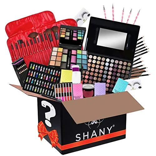 SHANY Gift Surprise - AMAZON EXCLUSIVE - All in One Makeup Bundle - Includes Pro Makeup Brush Set, Eyeshadow Palette,Makeup Set or Lipgloss Set and etc. - COLORS & SELECTION VARY