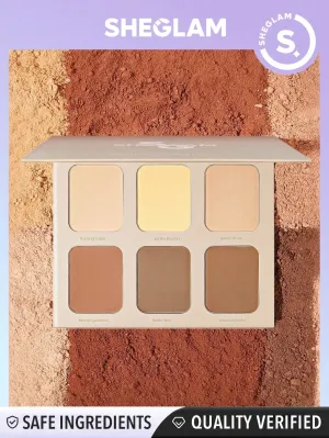 SHEGLAM STEREO FACE Six-NUDE  6-Color Powder Contour Palette