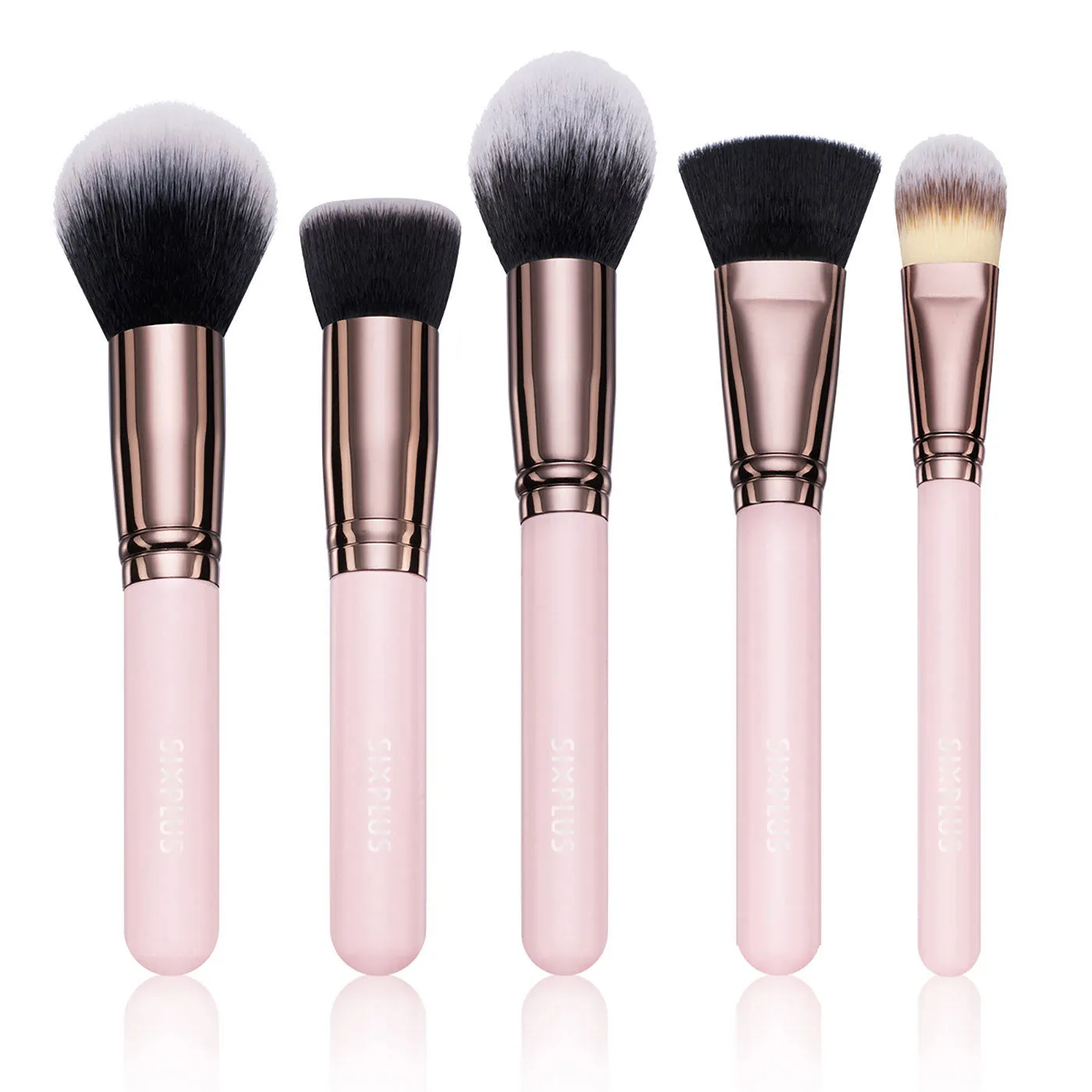 SIXPLUS 15Pcs Coffee Makeup Brush Set With Magnetic Storage Box