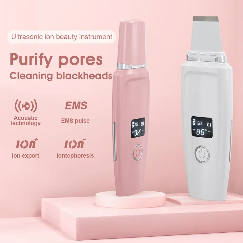 Skin Cleaner Blackhead Removal Facial Cleaner Blackhead Apparatus Beauty Skin Rejuvenation Shovel Cross-Border Ultrasonic Shovel Knife Beauty Instrument