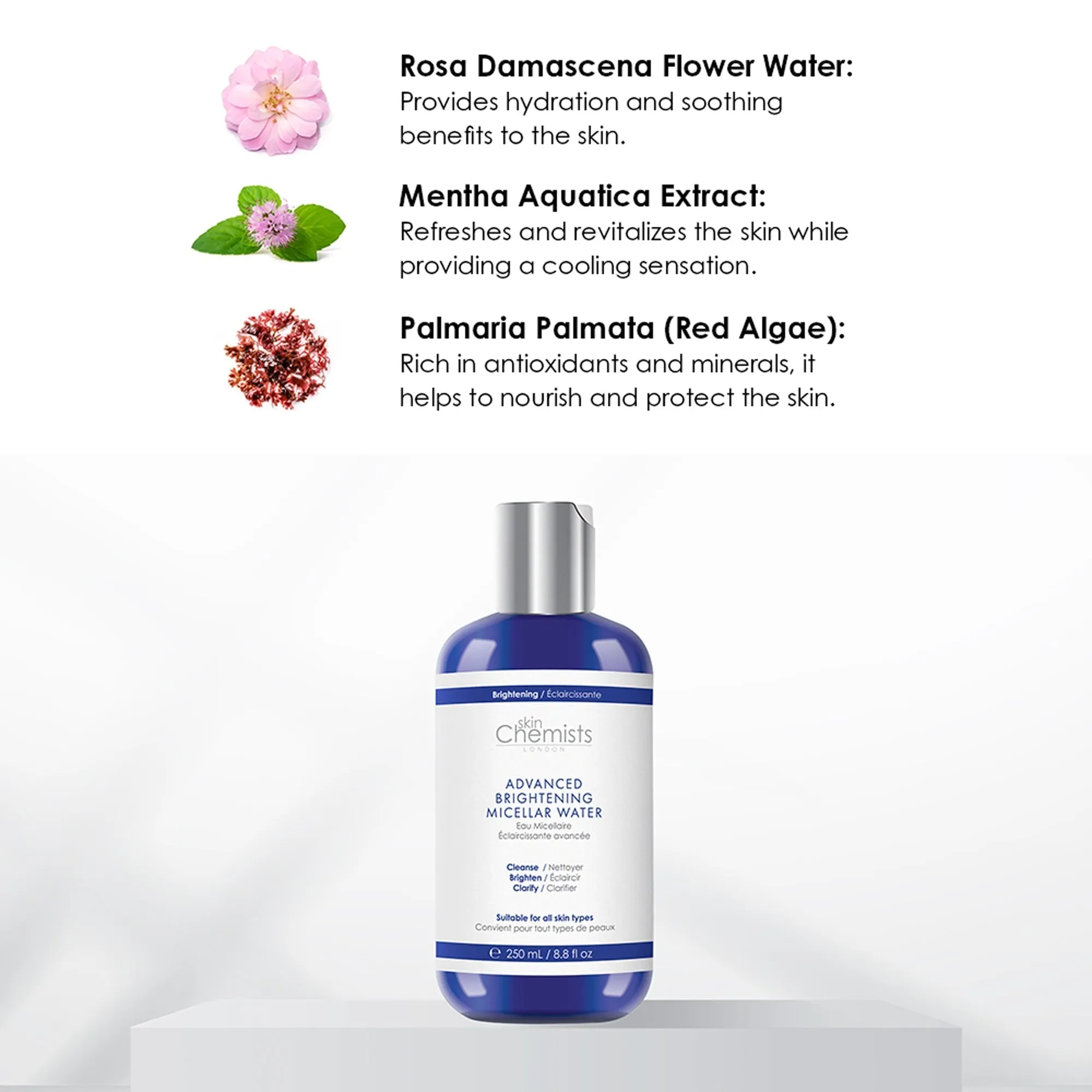 skinChemists Advanced Brightening Marine Micellar Water 250ml Twin Savings Pack