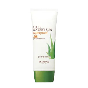 SKINFOOD Aloe Watery Sun Waterproof SPF50  PA    واقي الشمس المقاوم للماء بالصبار