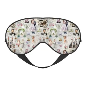 Sleep Mask with Adjustable Buckle - Wedding Design, Cloud Design