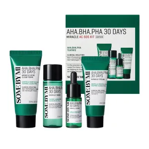 SOME BY MI AHA.BHA.PHA 30 Days Miracle AC SOS KIT بكج المعجزة لعلاج الحبوب من سم باي مي