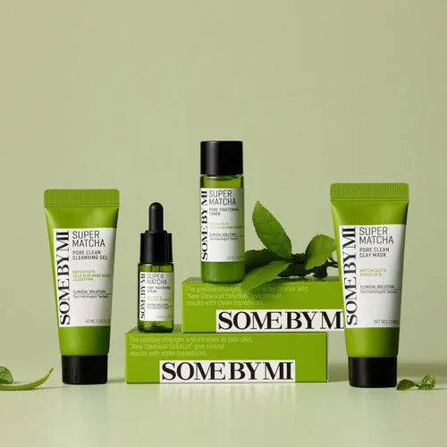 SOME BY MI Super Matcha Pore Care Starter Kit مجموعة العناية بالبشرة بالماتشا لتقليص المسام والتنظيف العميق من سمباي مي