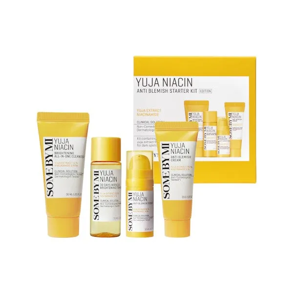 SOME BY MI Yuja Niacin Anti Blemish Starter Kit Edition مجموعة العناية بالبشرة باليوجا حجم السفر من سمباي مي