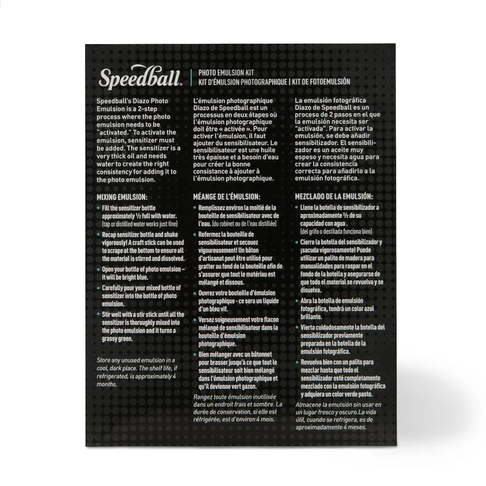 Speedball Diazo Screen Printing Photo Emulsion Kit