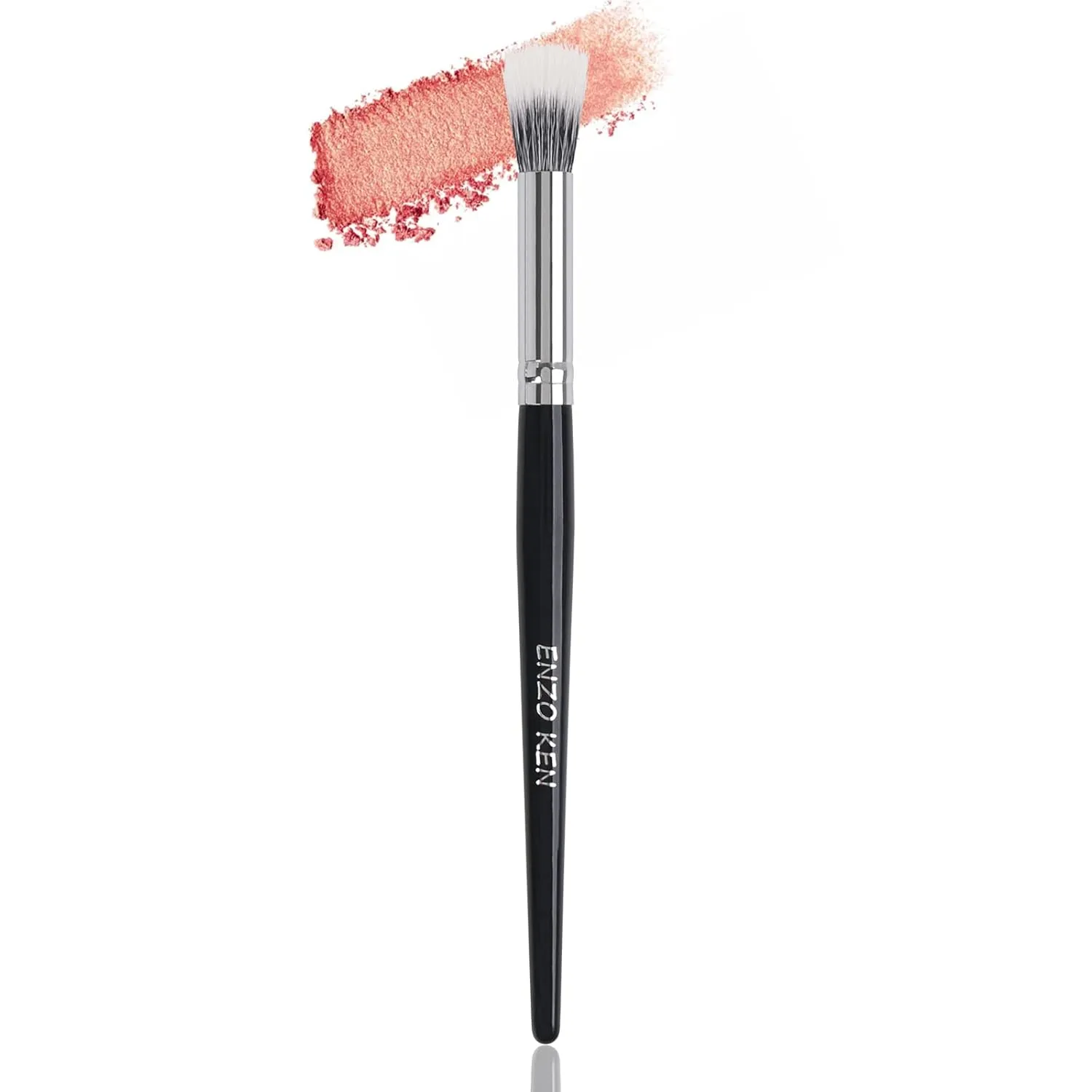 Stippling Makeup Brush, Natural Goat Hair Makeup Brush, Natural Blush Brushes, Stippling Brush Makeup, Small Powder Brushes, Detail Blush Brush, Fluffy Make up Brush - Black, 202M