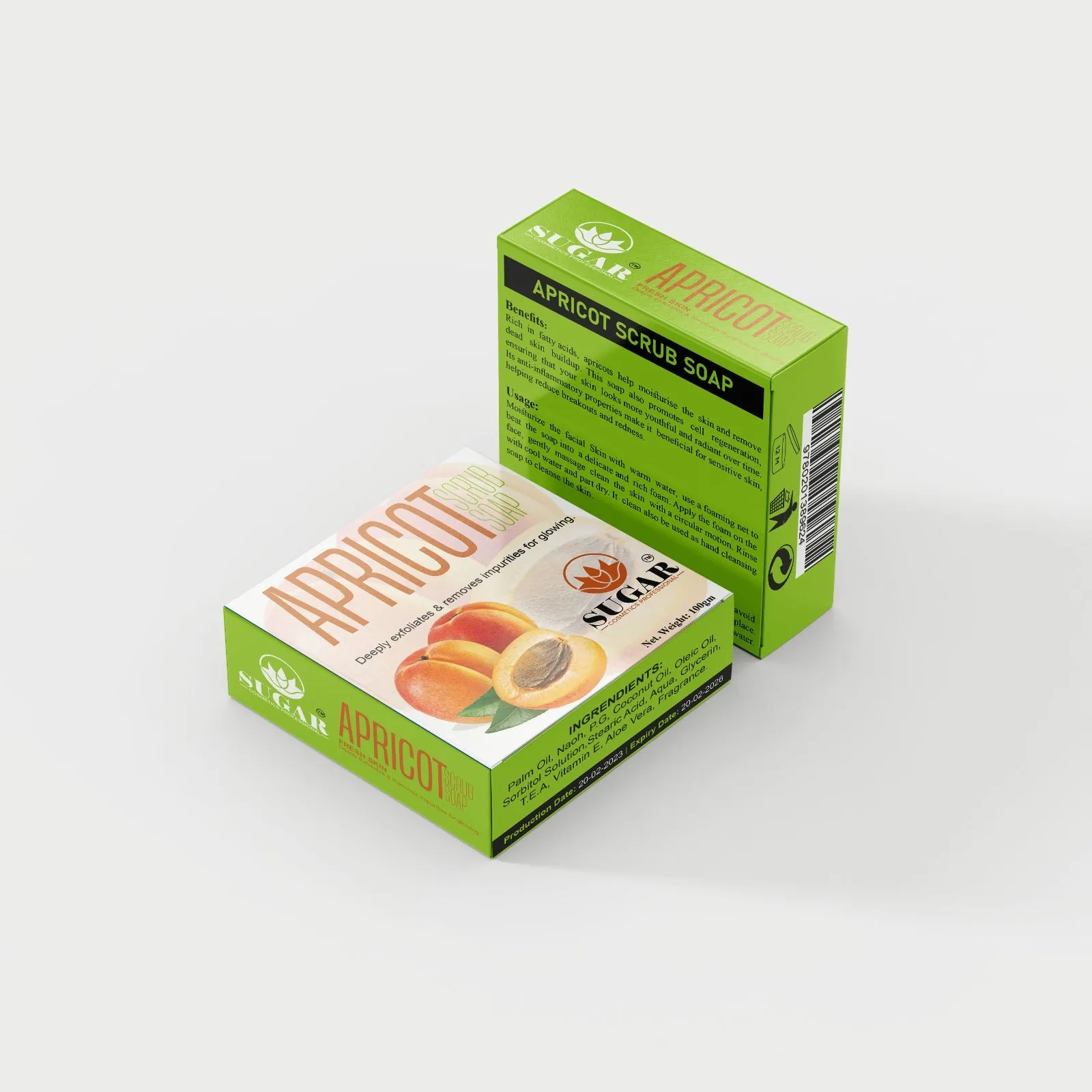 SUGAR APRICOT SCRUB SOAP 100GM