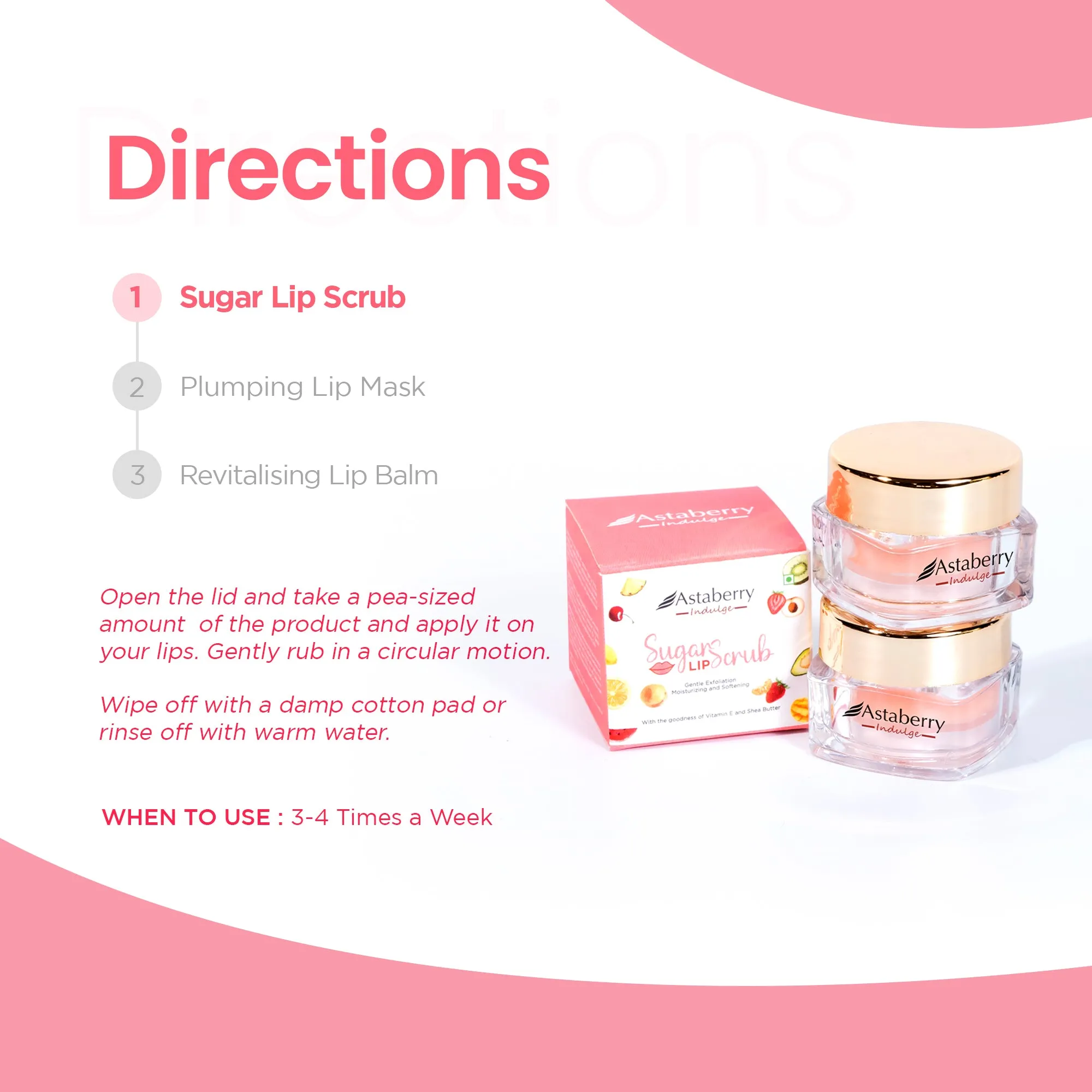 Sugar Lip Scrub for Gentle Exfoliation, Moisturizing and Softening - 8G