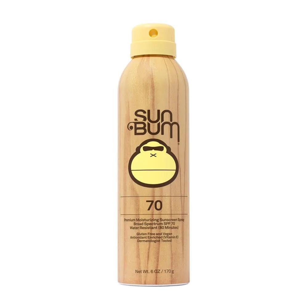 Sun Bum Original SPF 70 Sunscreen Spray - Moisturizing UVA/UVB Protection, Vitamin E - 6 oz