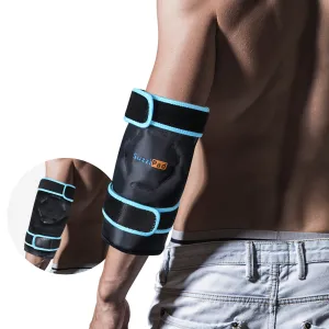 SuzziPad Elbow Ice Pack for Injuries with Double-Sided Fabric Cover, Wearable Ice Elbow Wrap with Cold Compress, Pain Relief for Forearm, Tennis Elbow, Golfers Elbow, Bursitis and Sport Injuries