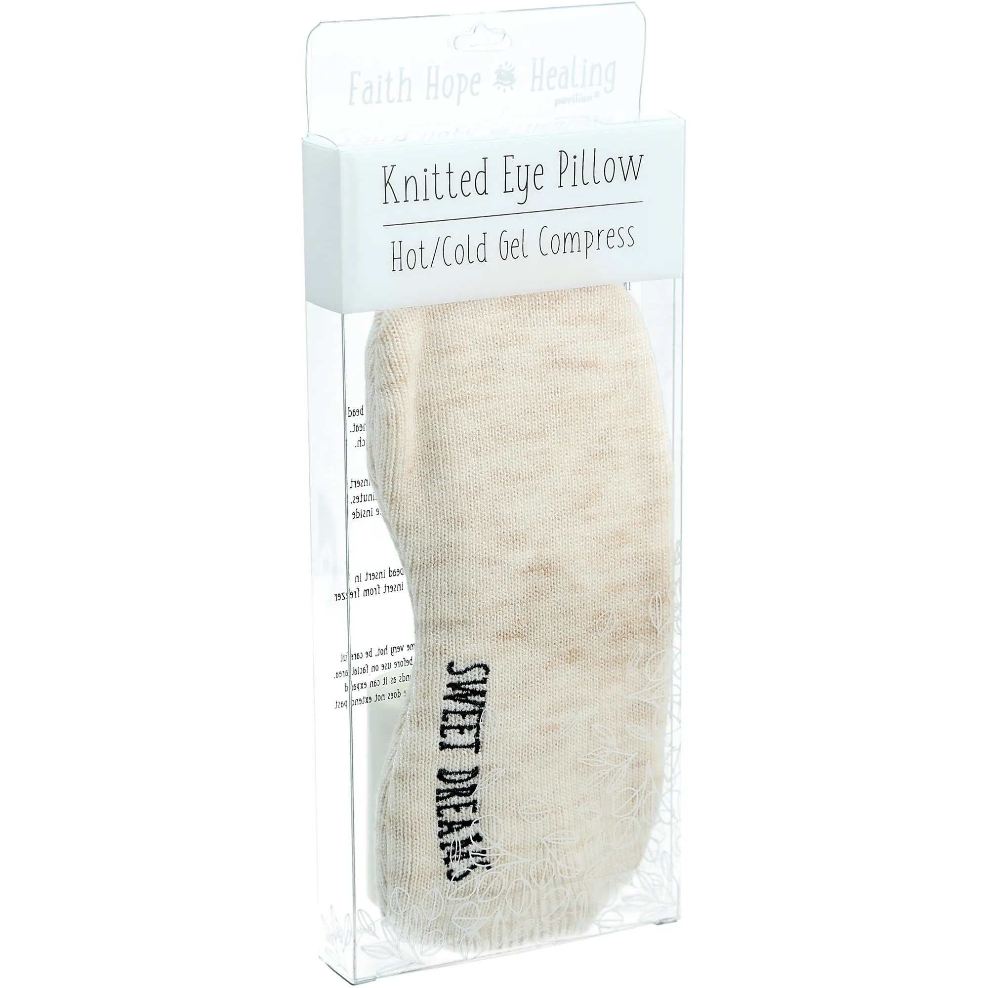 Sweet Dreams Knitted Eye Pillow Hot or Cold Gel Compress