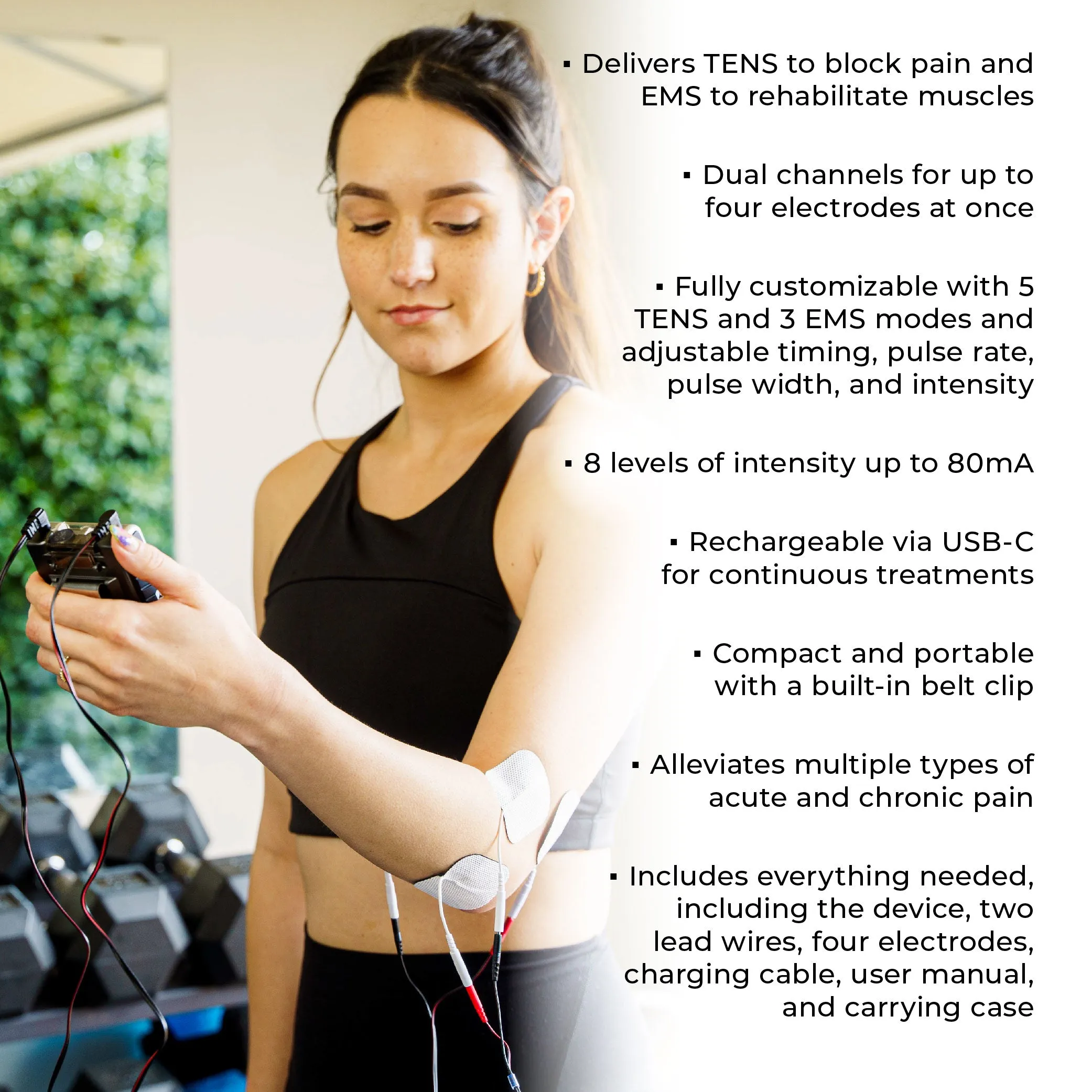 TENS 7000 Rechargeable TENS and EMS Combo Unit, Dual Channel