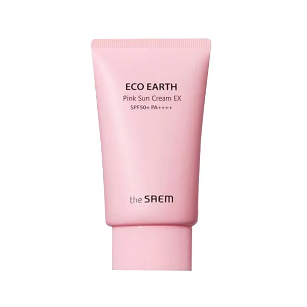 THE SAEM eco earth pink sun cream ex SPF 50  PA     واقي شمس