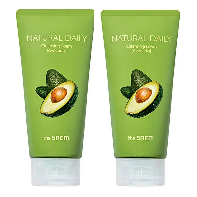 THE SAEM Natural Daily Cleansing Foam  avocado Special Set