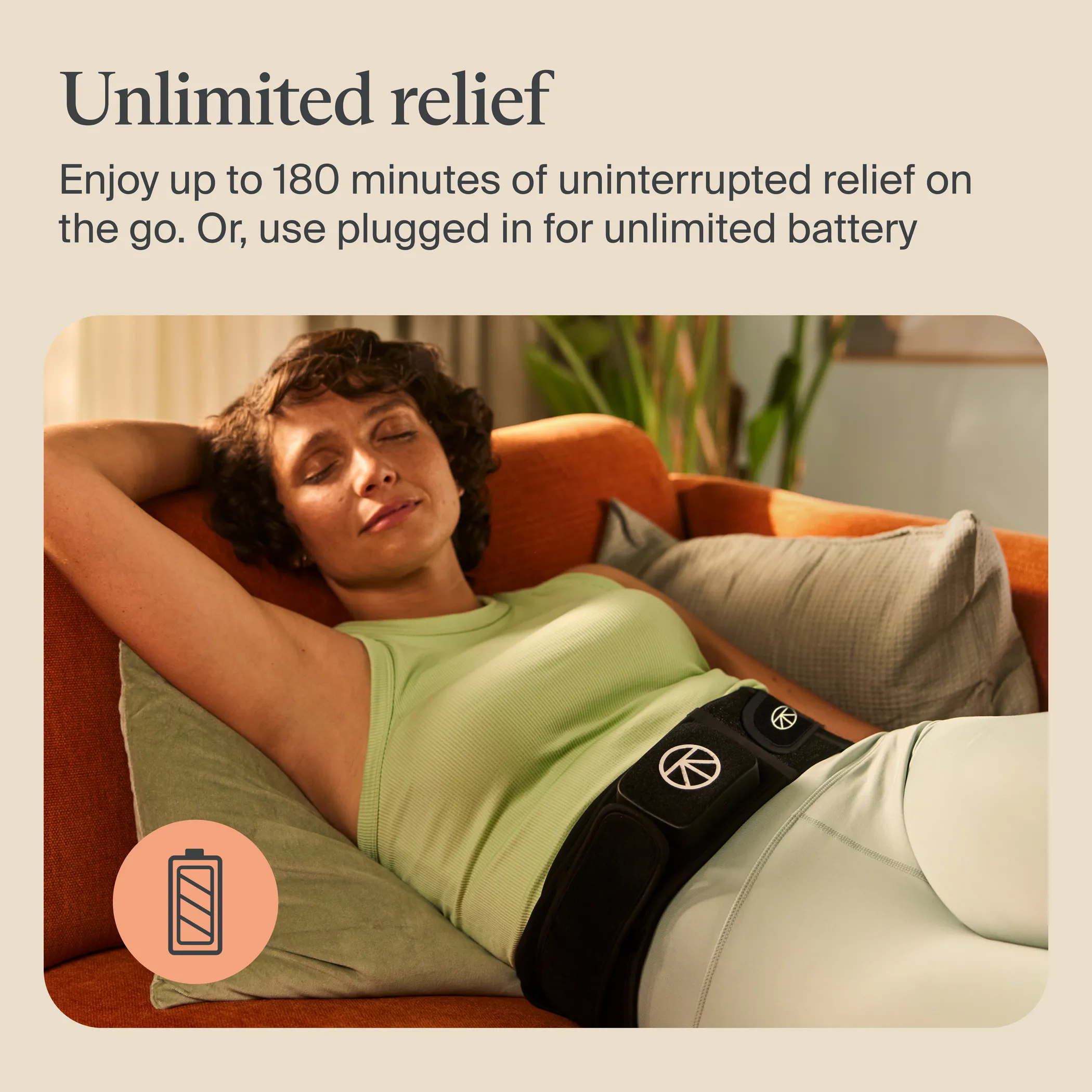 Therabody ThermBack LED 4-in-1 Back Wrap for Pain Relief