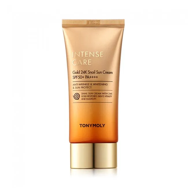 TONYMOLY Intense Care Gold 24k Snail Sun Cream واقي شمس