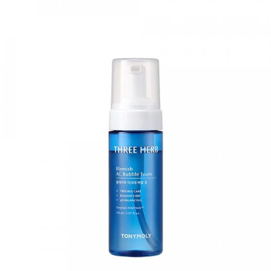 TONYMOLY Three Herb Blemish AC Bubble Foam غسول فوم للبشرة لعلاج الحبوب