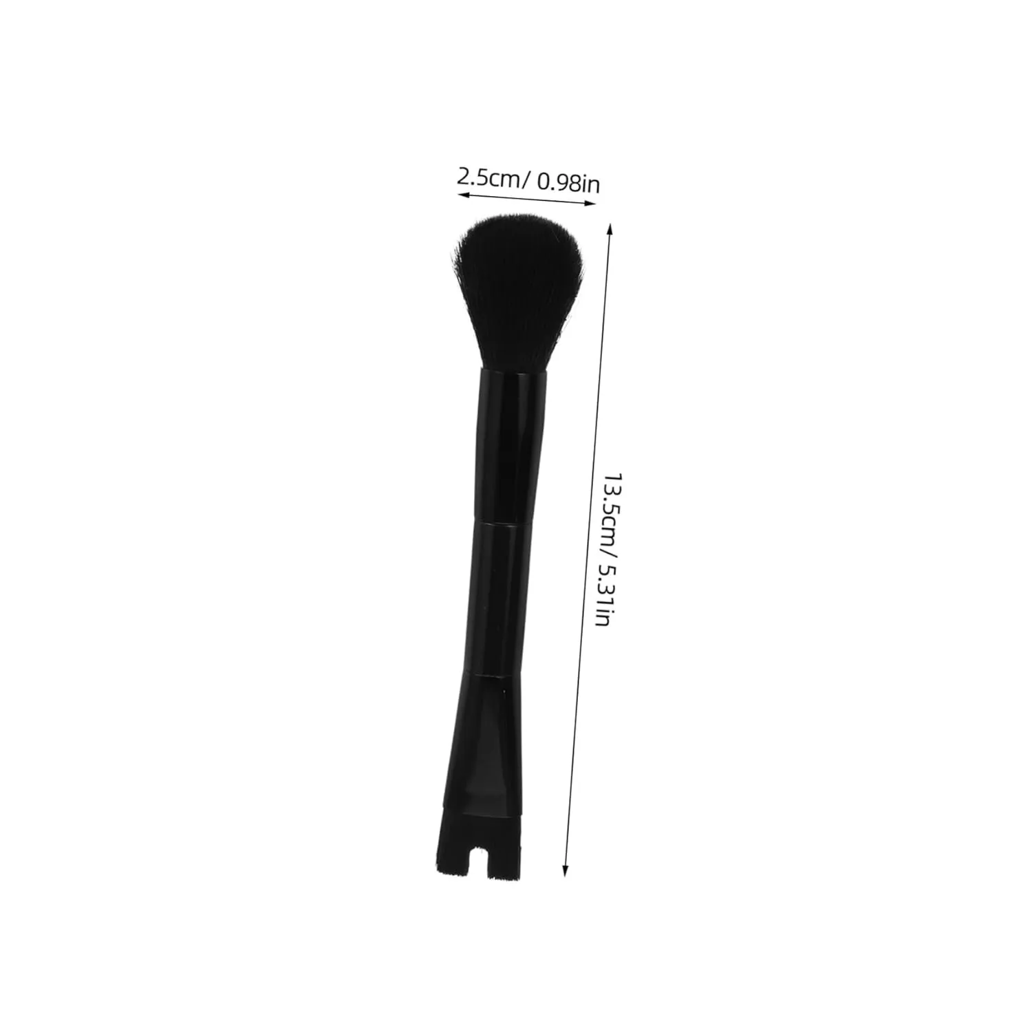 U-shaped Nose Contour Brush Dual-ended Makeup Tool for Nose Contouring Loose Application Travel Soft Bristles Versatile Beauty Brush for Women All Black