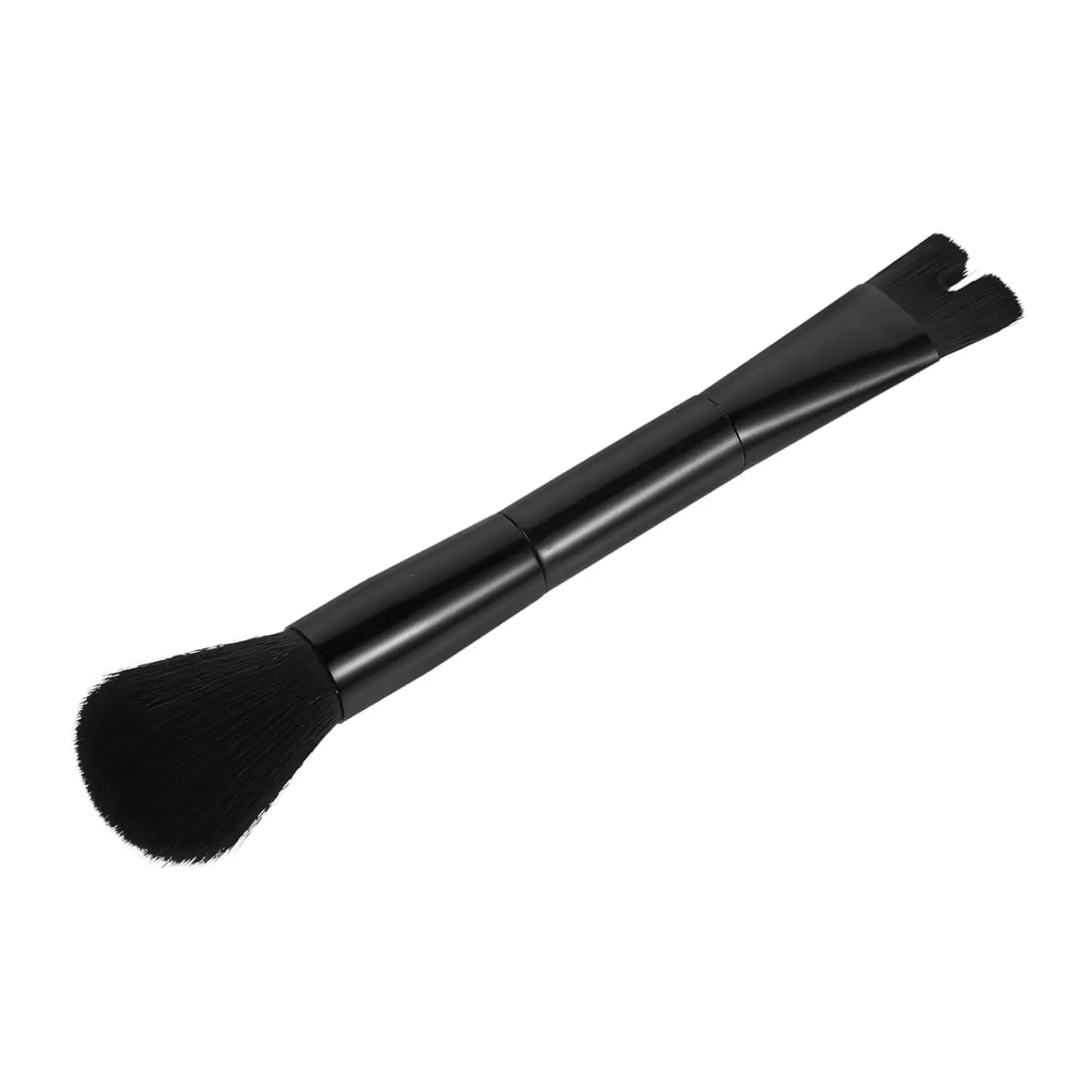 U-shaped Nose Contour Brush Dual-ended Makeup Tool for Nose Contouring Loose Application Travel Soft Bristles Versatile Beauty Brush for Women All Black