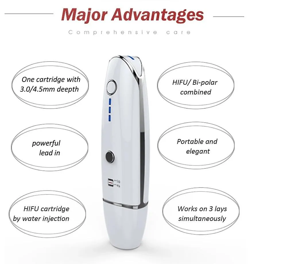 UK Plug Mini Hifu Ultrasonic Rf Face Lifting Wrinkle Removal Line V-Shape Anti-Aging Skin Tightening Eye Care BeAUty Device For Home Spa Fa1358