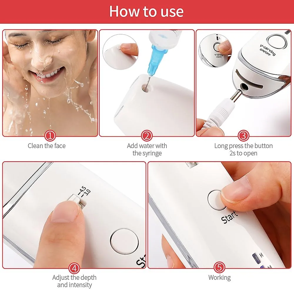 UK Plug Mini Hifu Ultrasonic Rf Face Lifting Wrinkle Removal Line V-Shape Anti-Aging Skin Tightening Eye Care BeAUty Device For Home Spa Fa1358