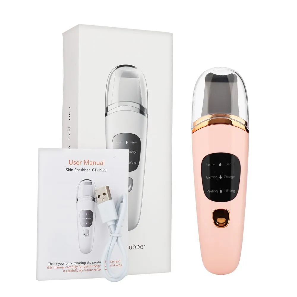 Ultrasonic Skin Scrubber Deep Cleaning Face Scrubber Vibrating Facial Cleansing Skin Spatula Peeling Beauty Instrument