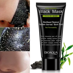 Unisex 60g Skin Cleaning Black Mud Deep Cleansing Pilaten Blackhead Remove Purifying Peel Face Mask Black Head Cleaner TSLM1