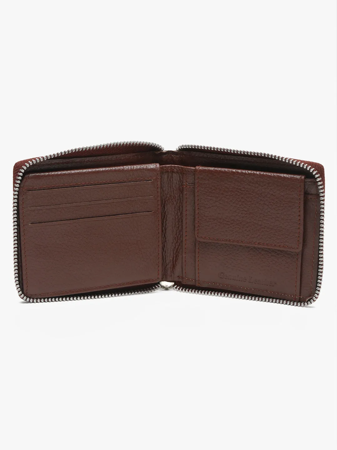 Unisex Brown Solid Leather Accessory Gift Set