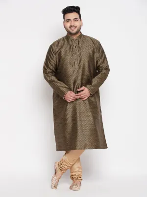 VASTRAMAY Men's Black Kurta And Pyjama Set