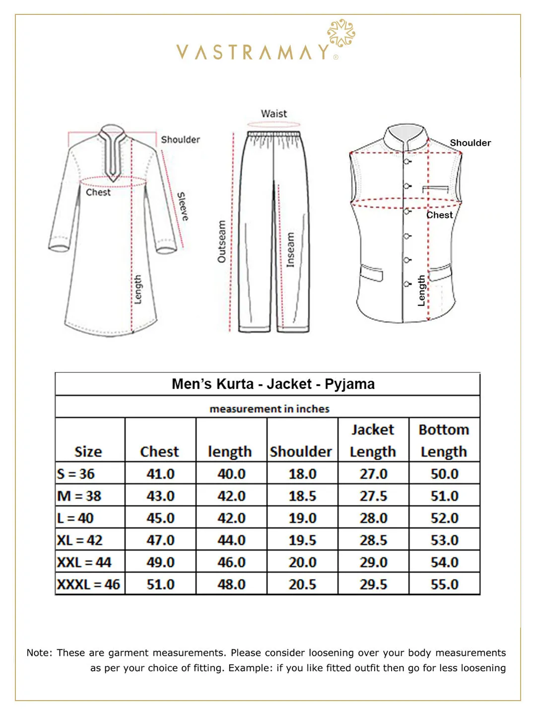 VASTRAMAY Men's Grey Nehru Jacket Kurta Set