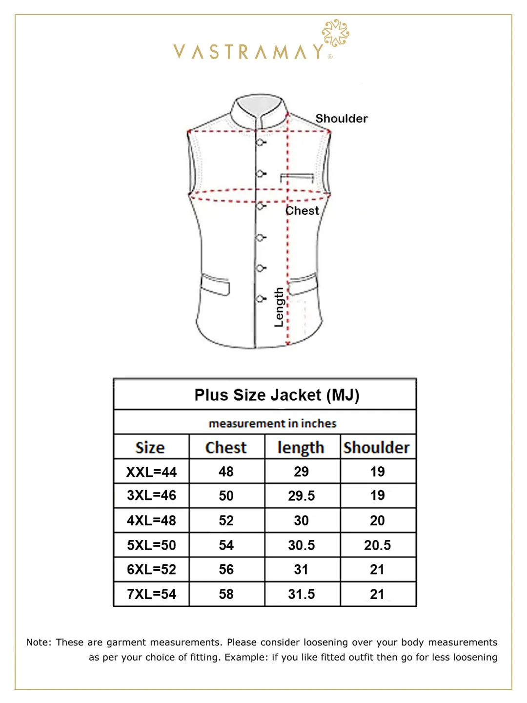 VASTRAMAY Peach Floral Nehru Jacket Silk Blend