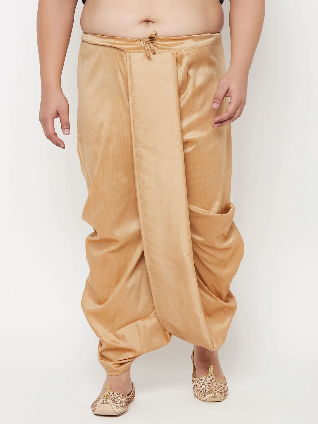 Vastramay Rose Gold Cotton Traditional Dhoti
