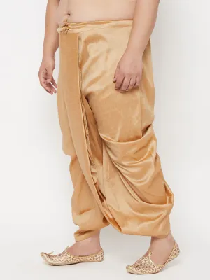 Vastramay Rose Gold Cotton Traditional Dhoti