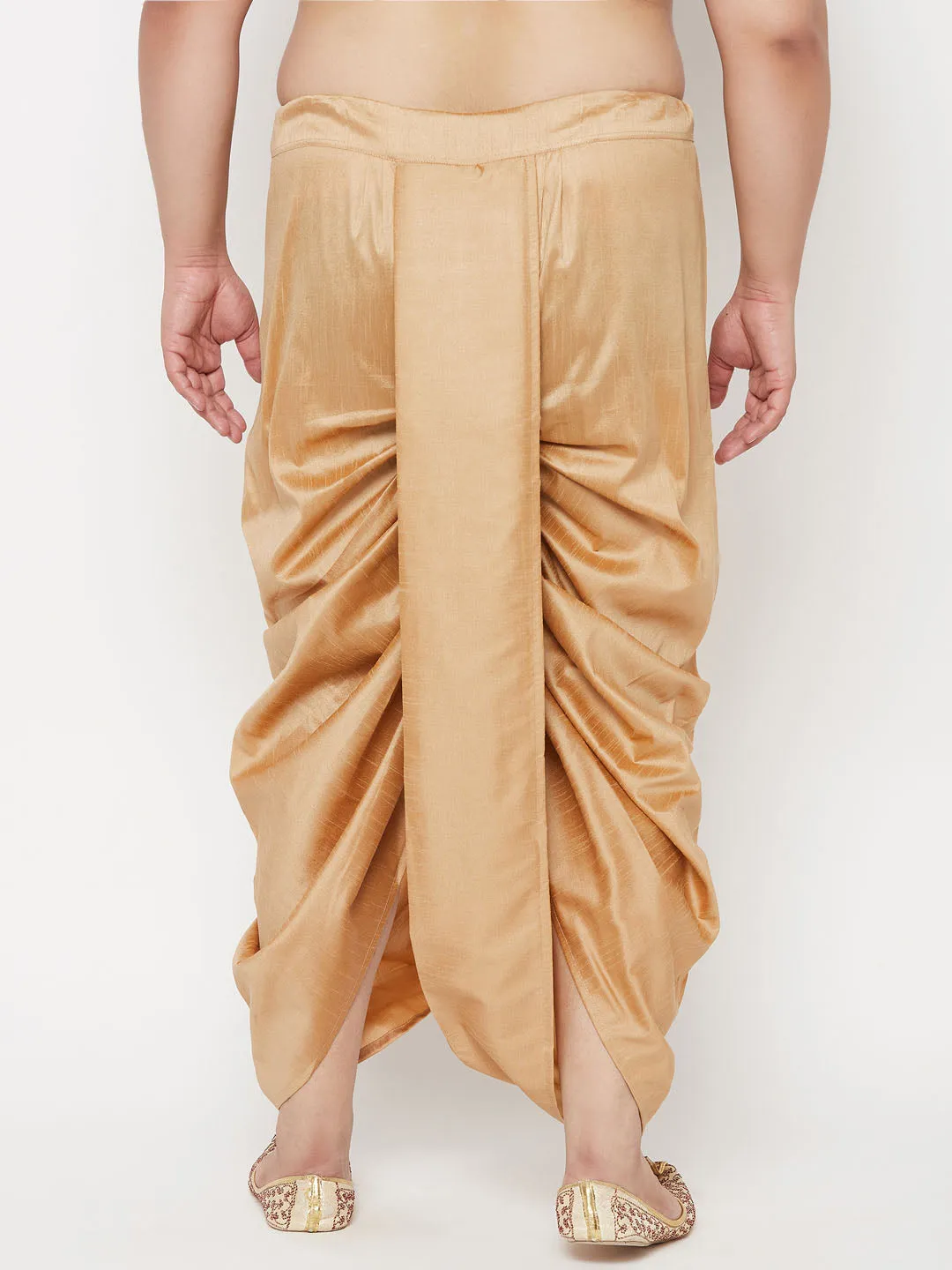 Vastramay Rose Gold Cotton Traditional Dhoti