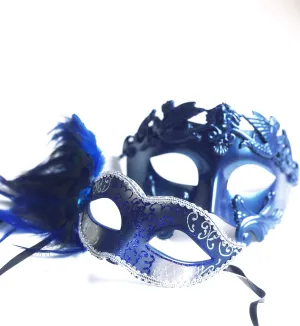 Venetian Blue Mask Pair