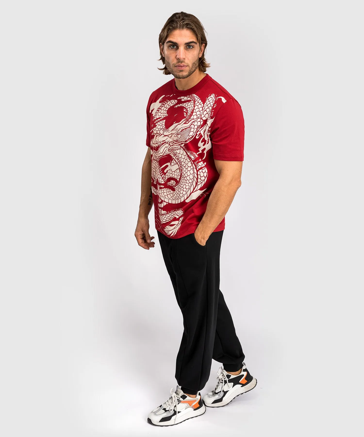Venum Dragon’s Flight Men’s T-Shirt - Cherry Red/Cream White